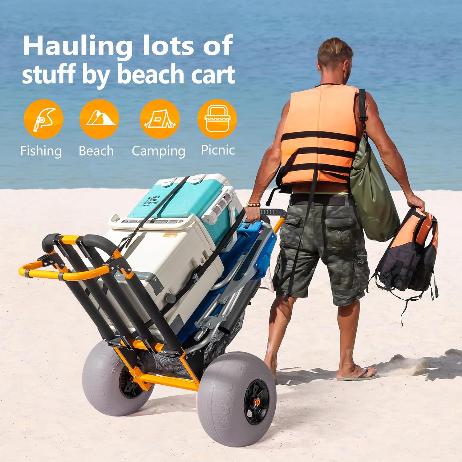 Kereta Pantai Bonnlo, Troli Pa - Rod Holder Fishing ulasan dan harga