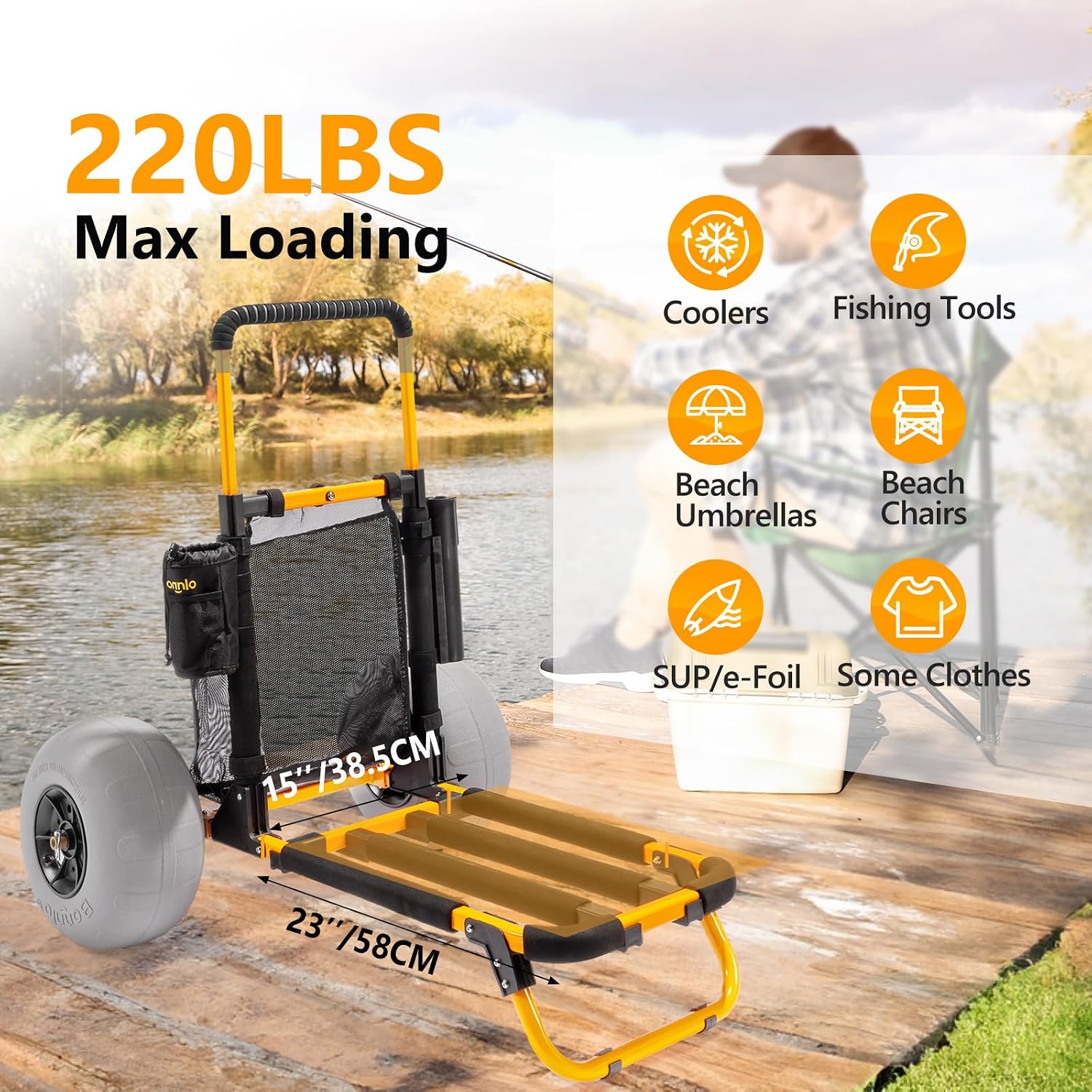 Kereta Pantai Bonnlo, Troli Pa - Rod Holder Fishing ulasan dan harga