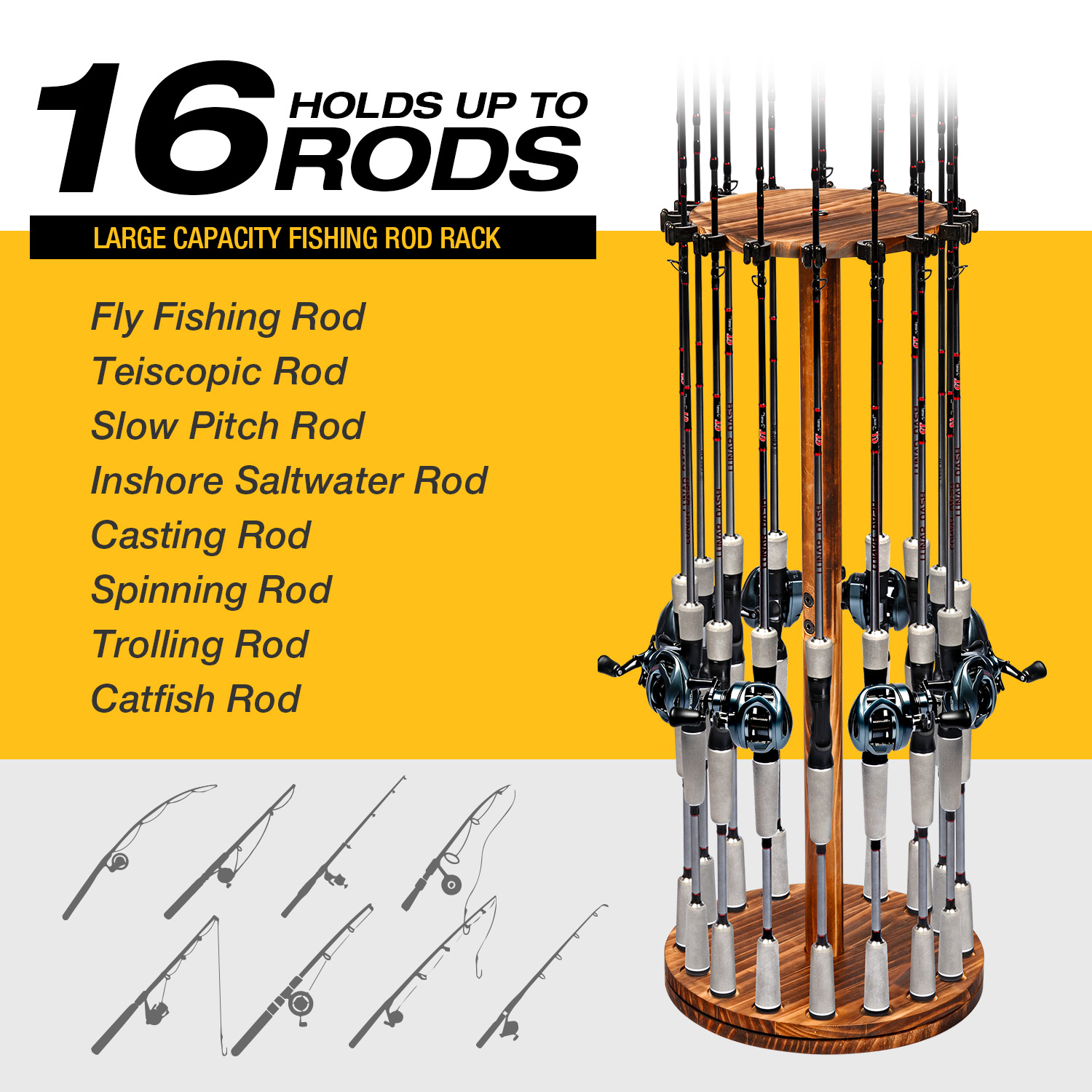 Rak Penyimpanan dan Pajangan J - Carbon Fishing Rod ulasan dan harga