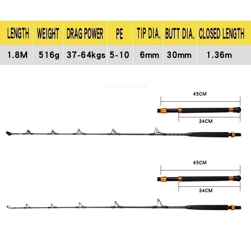 Joran Pancing Lurekiller Stron - Carbon Fishing Rod ulasan dan harga